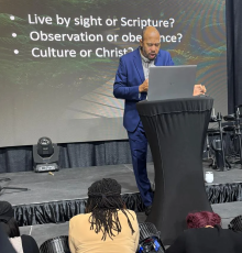 Pastor preaching